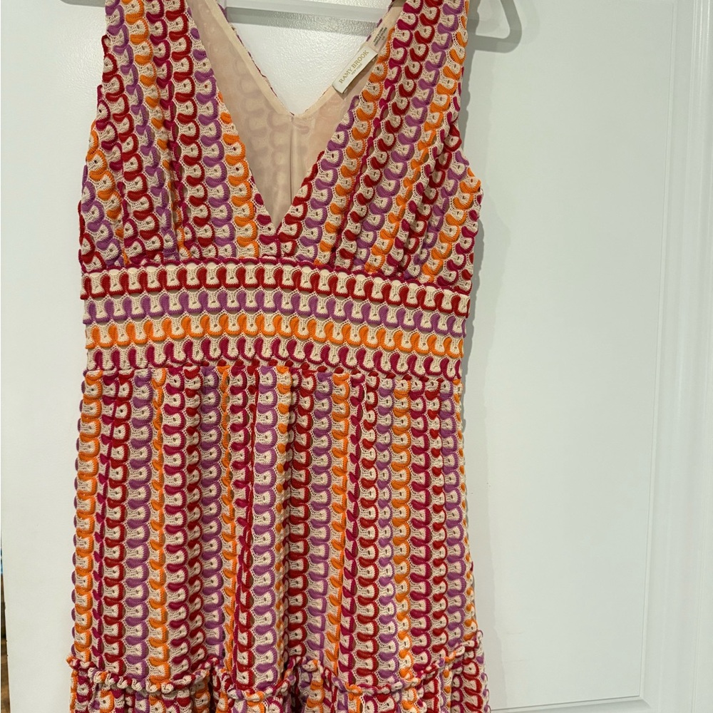 Ramy Brook Red and Pink Mini Dress